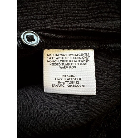 Time and Tru Embroidered Boho Top Women's Size XL Black Bell Long Sleeve - Picture 9 of 16